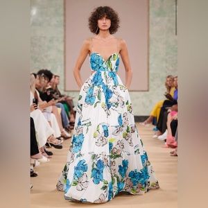 NWT AJE Sculptura Tiered Botanical Maxi Dress - Size AU 12 = US 8